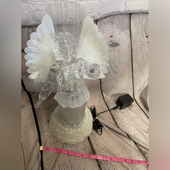 #57071 HERALDING HIS BIRTH‎ FIBER OPTIC ELECTRIC LIGHTED ANGEL Christmas Vintage - Picture 11 of 14
